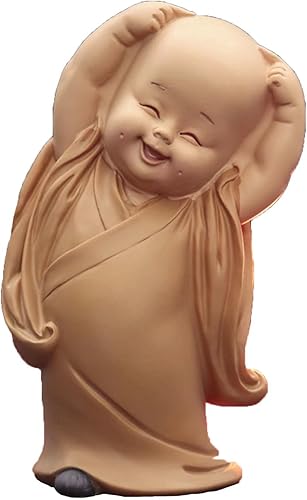 Escultura de monje lindo de resina tallada a mano estatua de Buda accesorios de decoración del hogar estatua de regalo pequeña escultura de Buda