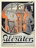 SANS CADRE PostersAndCo ™ PUB Cycles LIBERATOR Roby-Poster/Reproduction HQ 50x70cm d\'une Affiche Vintage/Ancienne