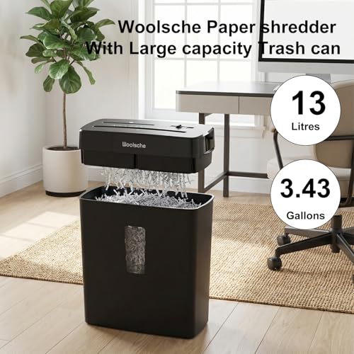 Image of Paper Shredder for Home,10-Sheet Cross Cut with 13L Basket, P-4 Security Level,3-Mode Design - Shreds CD and Credit Card,Shredders for Home Use