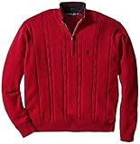 U.S. Polo Assn. Men's Big-Tall Cable-Knit Sweater with Sherpa Collar Lining