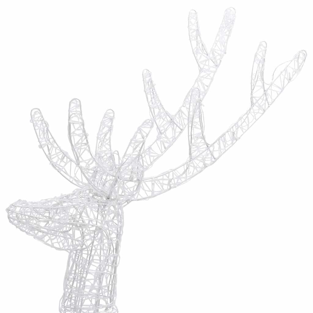 XXL Rentiere Weihnachtsdekoration Acryl mit 250 LED, 3 Stück, 180 cm Höhe, wetterbeständig, USB-Anschluss, 8 Lichtmodi, für Garten, Balkon, Terrasse, Innen und Außenbereich