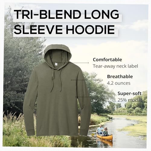 Allmade Tri-Blend Long Sleeve Hoodie T-Shirt3