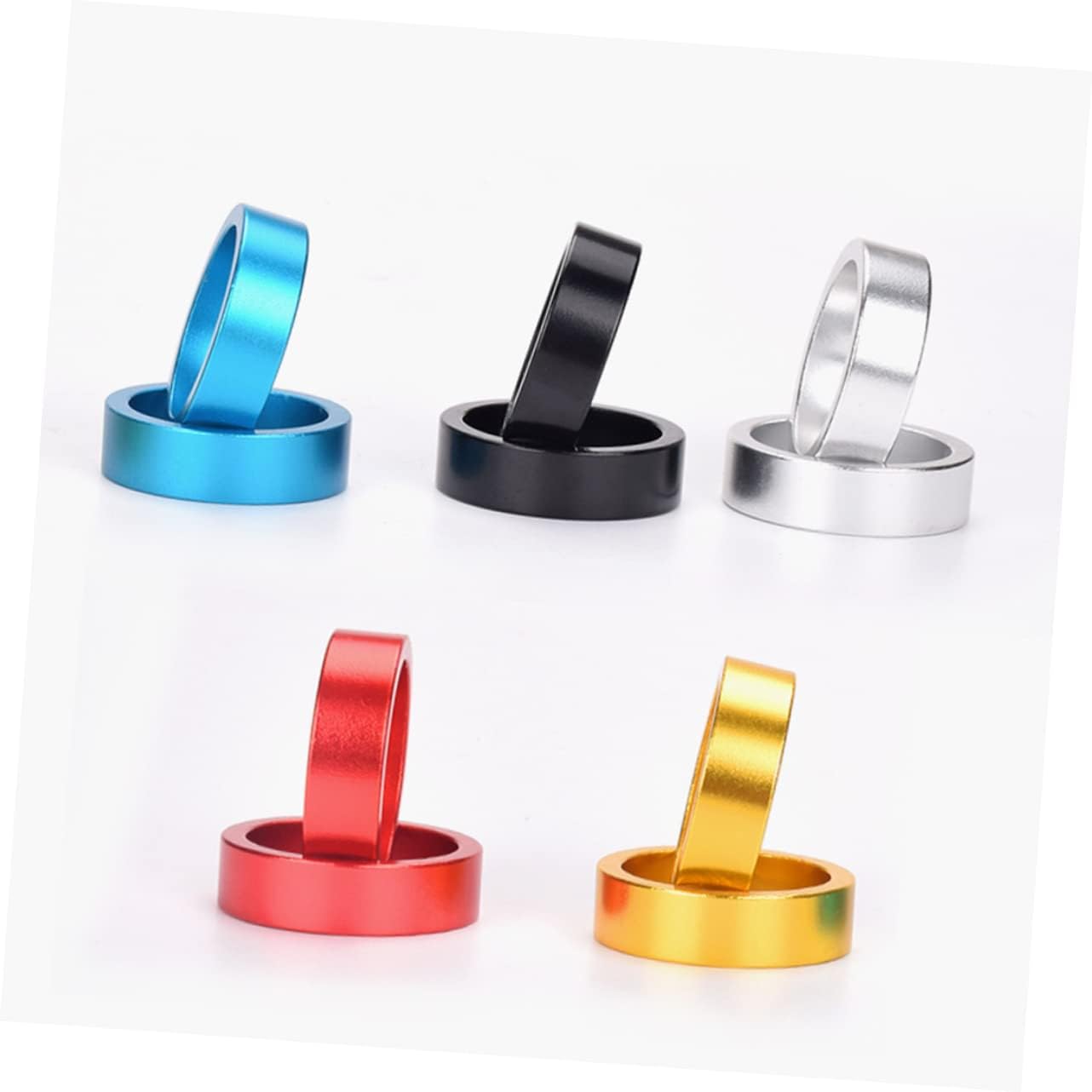 WOONEKY 20pcs Aluminum Washer Spacers for Bike Headset Set Road Bike Compatible