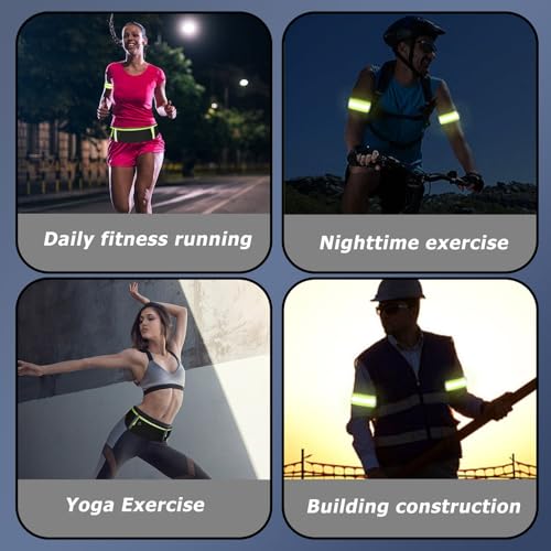 Running Belt with Adjustable Elastic Strap, Sweatproof Waist Pack with 2 Pair Reflective Strip - Image 4