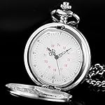 Tiong Smooth Pocket Watch,Personalized Pocket Watch,Customized Watches for Men,Engraved Pocket Watches for Father‘s Day with Chain - Image 3