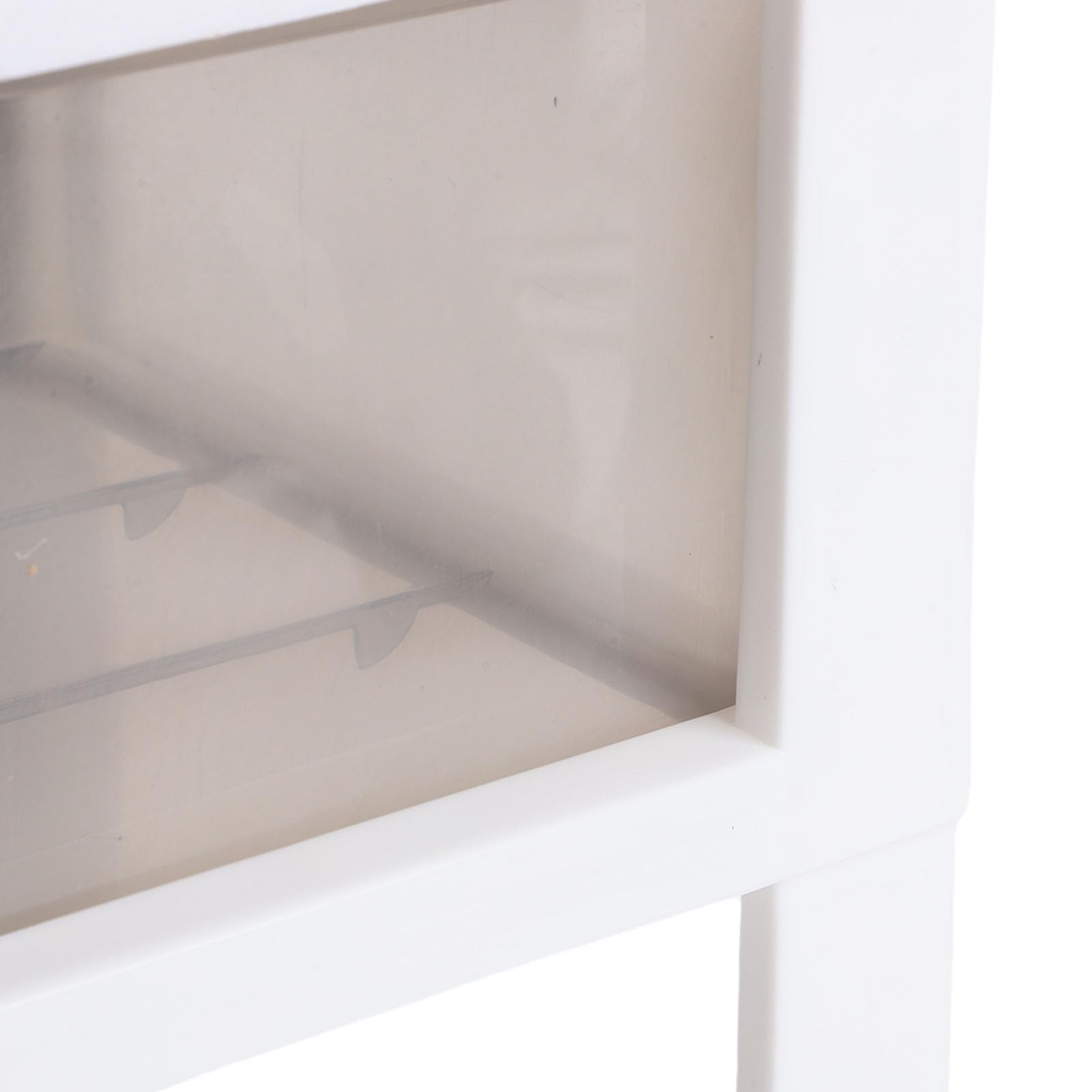Schreibtisch-Aufbewahrungsbox, 2 Schubladen, Transparenter Kunststoff-Organizer, Stapelbare, Staubdichte Box für Bürobedarf, Kosmetik, Schreibwaren, Zuhause, Schule (Mittlere Größe, 2