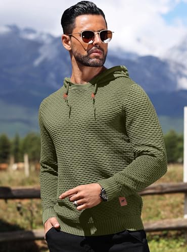 Image of HYPESTFIT Men's Hooded Sweatshirt, Regular Fit, Textured Fabric