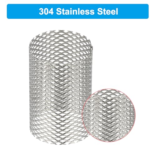 Image of PATIKIL 4 Pcs 22mm OD Strainer Mesh, 32mm H Screen Y Shaped Strainer Filter Valve Mesh Screen 304 Stainless Steel Strainer Mesh for Debris Pump Water Oil Separation