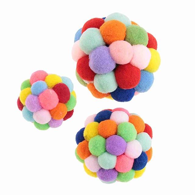 Juguete Interactivo para Perros y Gatos con Cascabel, Peluche de PVA y Poliéster, Tamaño S 5 cm