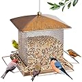 IWNTWY Bird Feeder, Heavy Duty Metal Bird Feeders for Outdoor Hanging, Wild Birdfeeder with Buckle for Garden Yard Outside Backyard, 3.5LB Large Capacity