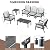 LOUNZY HDPE Patio Furinture Set, 6 Piece Sectional Sofa Outdoor Furniture Set, All Weather Outdoor Couch Set Patio Conversation Set for Deck, Lawn, Grey