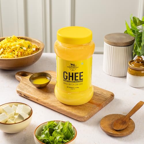 Image of Kings Everyday Cow Ghee 500ml | Aromatic & Nutritious | Small Batch Cow Ghee | Pure Danedar Ghee 500gm (Pack of 1)