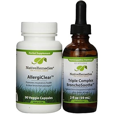 العلاجات الأصلية AllergiClear و BronchoSoothe 2 fl oz