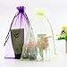 SumDirect 100Pcs 8x12 Inches Organza Gift Party Favor Bags with Drawstring (Assorted Colors)