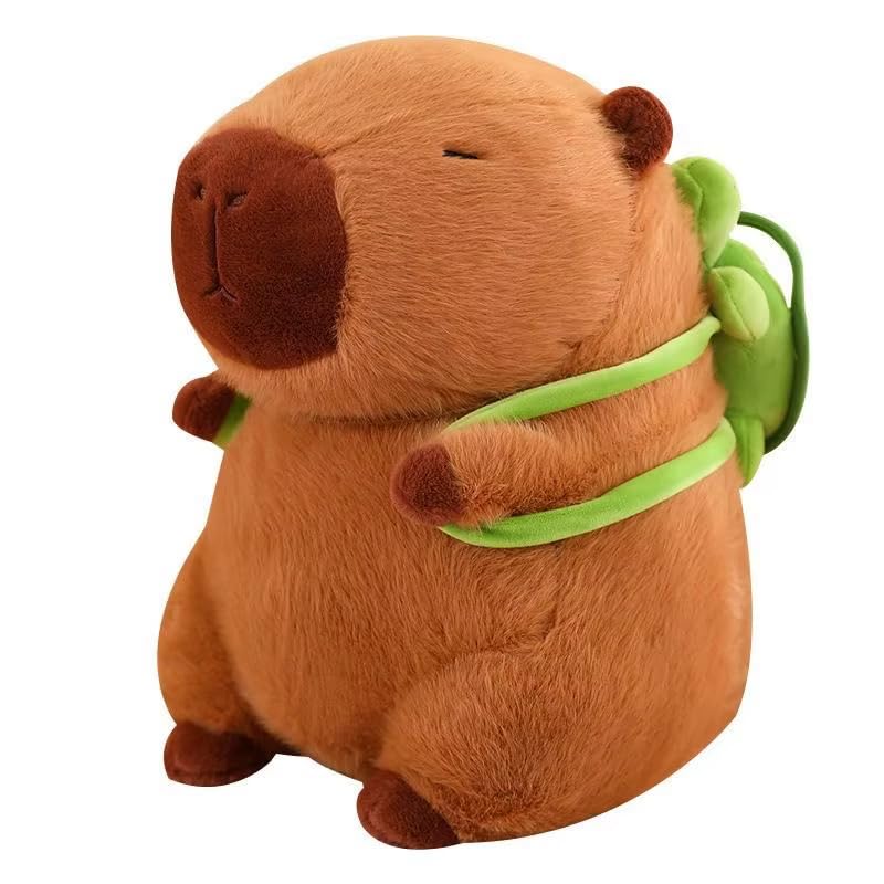 Image of SCOOBA Capybara with Cute Turtle Bag Soft Toys 35cm for Kids Teens (Capybara with Turtle Bag)