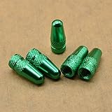 -Pack Aluminum Alloy Valve for Valve for Bike Tires, Dust and Rain Protection Cycling Wheel Accessory, Red/Purple/Green/Blue/Black/Gold/Silver(Green)