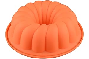 Pure Vie 9.5" Leak-proof Nonstick Silicone Cake Mold for Jelly, Soap and More