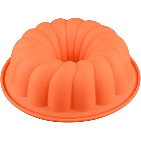 Pure Vie 9.5" Leak-proof Nonstick Silicone Cake Mold for Jelly, Soap and More