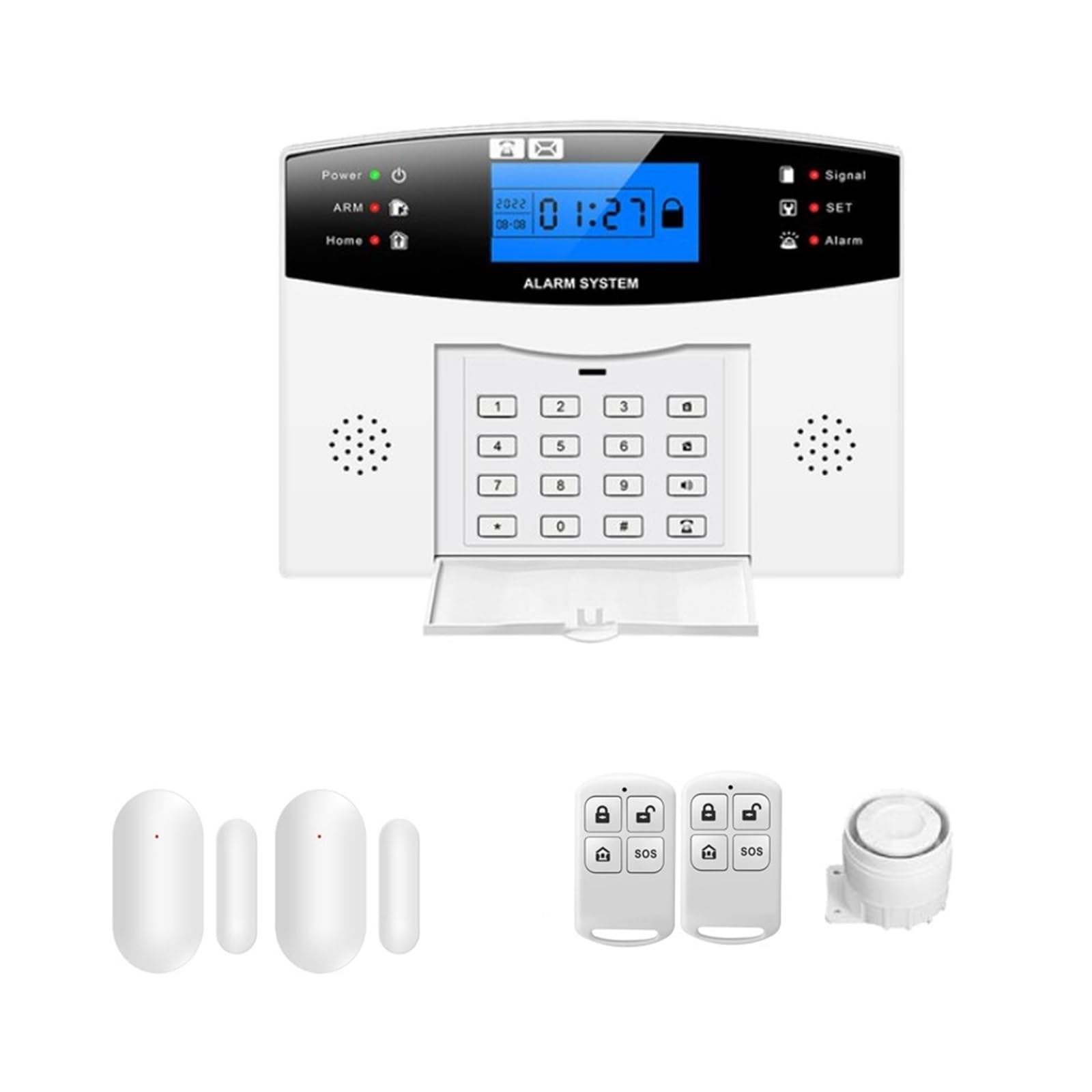 Sistema de alarma Tuya WiFi para seguridad en el hogar con equipo antirrobo y app móvil (B)