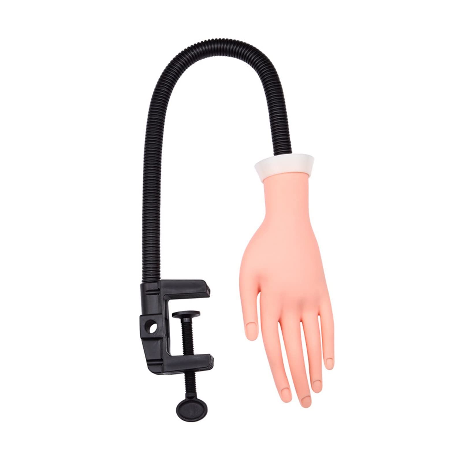 Main d'entraînement manucure en silicone flexible pour pose de faux ongles en acrylique