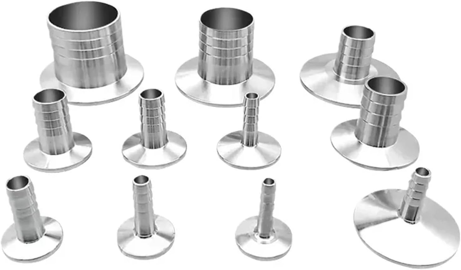 6 8 10 12.7 14 15-50mm Hose x KF50 Vacuum Clamp SUS304 Stainless Seel Pipe Fitting Connector (38mm)