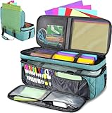 YOREPEK Carrying Case for Cricut Maker 4, Maker 3, Explore 4, Explore 3, Air 2, Die Cut Machine Dust Cover, Large Travel Bag with Cutting Mat Storage, Tote Bag for Tools Accessories, Green