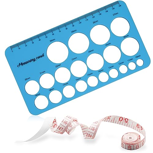 Image of Nipple Rulers for Flange Sizing, Silicone & Soft Flange Size Measure for Nipples, Nipple Flange Measuring Tool with 1.5m Soft Tape Measure, Nipple Sizer Nipple Measurement Tool for Flanges (Blue)