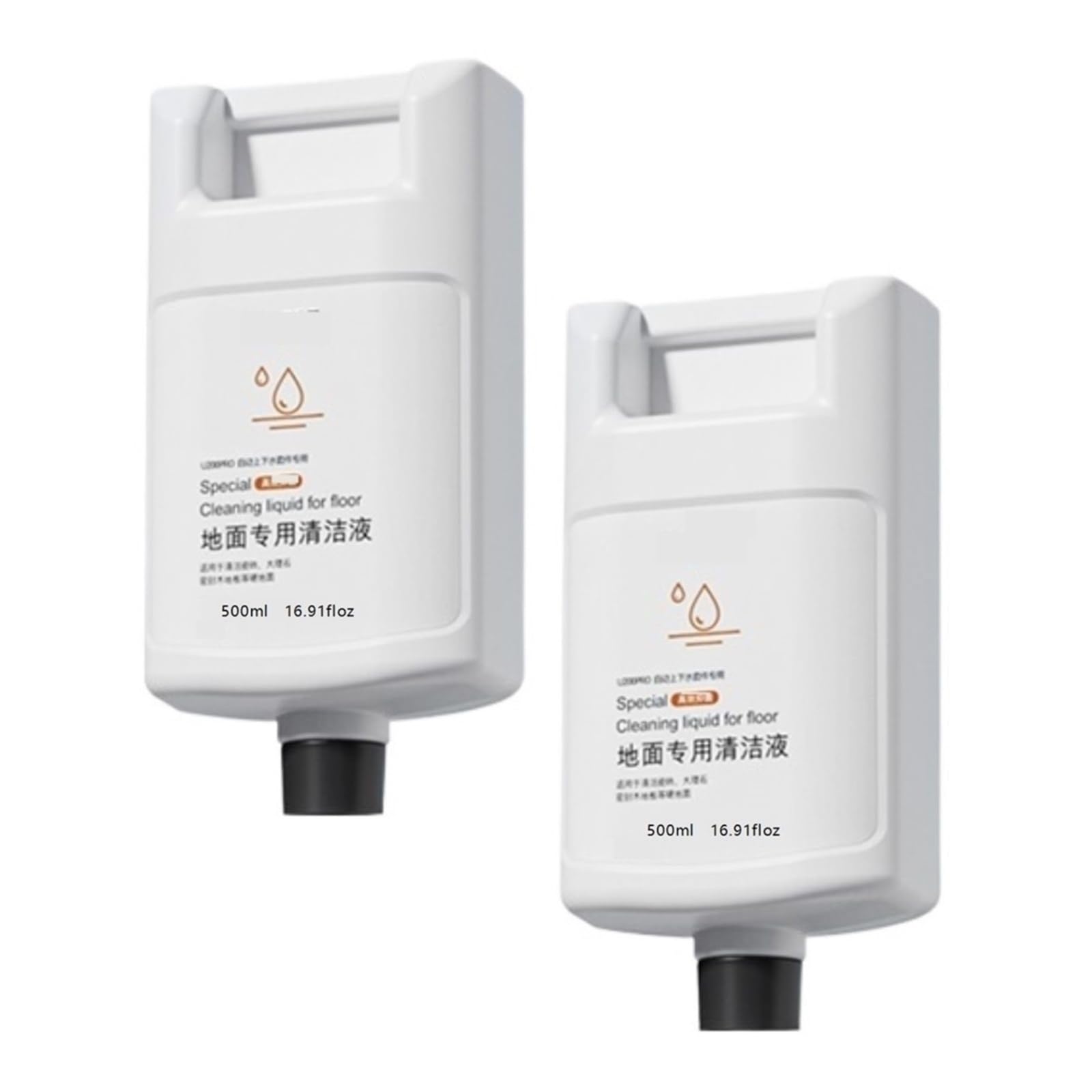 500 ml 16.91 fl oz, líquido limpiador de pisos para barredoras. Compatible para Uwant U200 Pro。 Limpiador de suelos Aspiradora Accesorios(2pcs)