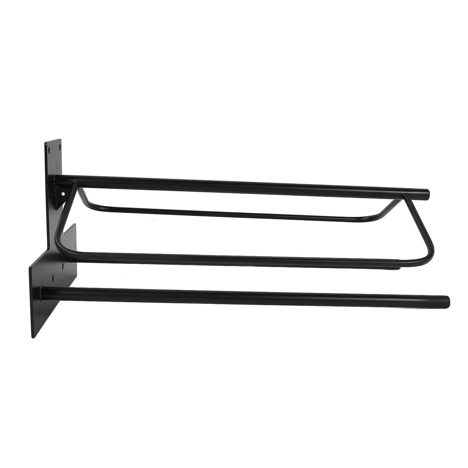 CHICIRIS Soporte de Pared para Silla de Montar, Diseño Resistente de Doble Barra para Almacenamiento de Tachuelas en Establos y Garajes, Hierro, 23.6 X 12.6 X 10.2 Pulgadas, 1 Unidad