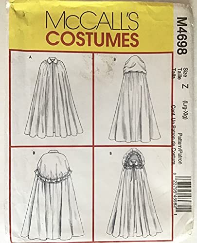 McCall's Patterns M4698 Misses' Capes, Size Z (LRG-XLG)