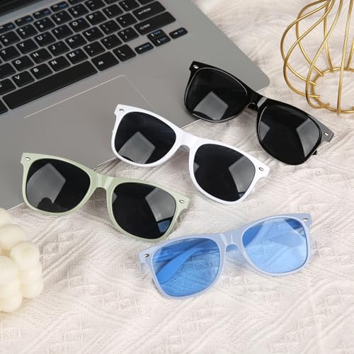 8 Pairs Bridesmaid Proposal Gifts Sunglasses Decorations bachelorette party sunglasses 12 pack accessory favors for Women girls (12, White&Black)4