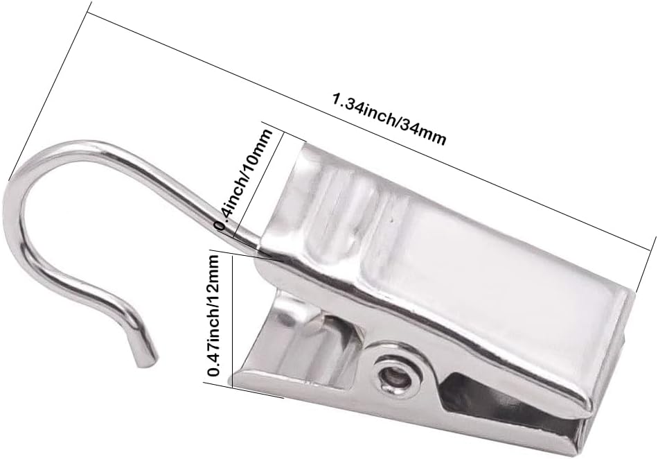 Miniatura 3 de IEUYO Clips de cortina, ganchos para cortinas, ganchos para colgar para decoración del hogar, fotos, iluminación, manualidades, exhibición,