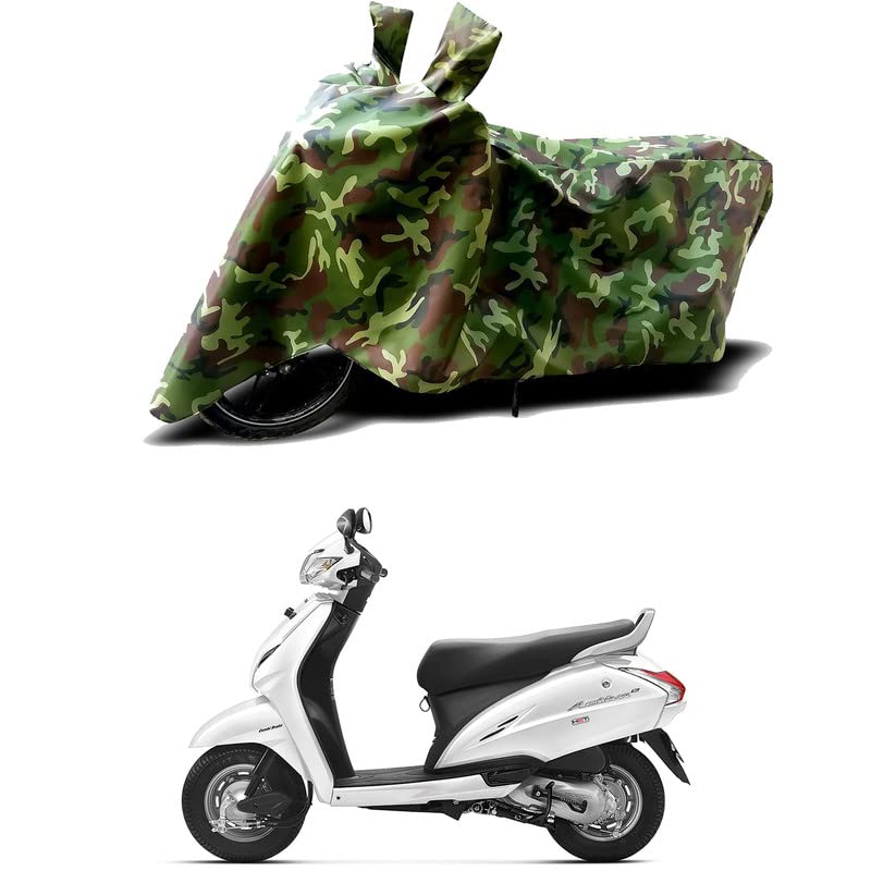 Image of 100% Water Resistant Full Bike Scooty Two Wheeler Body Cover Compatible for Honda Activa 3G /UV-Rays /Heat Protection /Birds Dropping /Scratchproof /Dust Proof /Waterproof /All Varients[Green MJ]