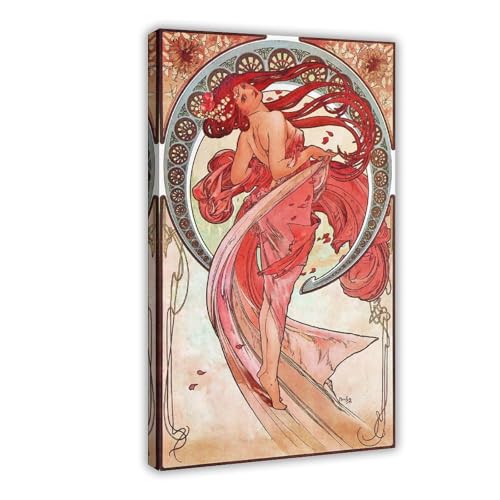 Toile Alphonse Mucha Dance pour une deco murale de salon art nouveau chic et vintage