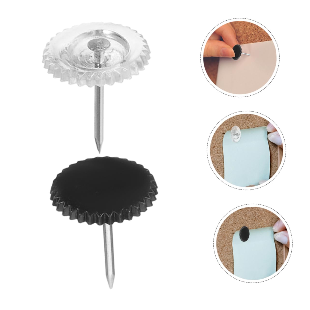 DOITOOL 5 Sätze Transparente Pinnwand Reißnägel Büro Pinnadeln Kork Board Nadeln Dekorative Pushpins Für Fotos Und Notizen Transparent Boxen 200 Stück * 5