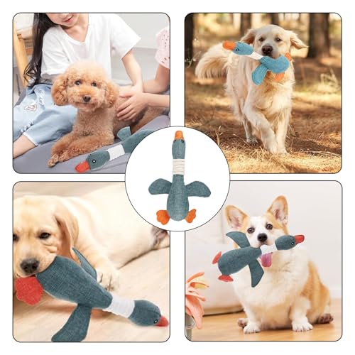 MALOUSUN Hundespielzeug Unzerstörbar,Anti Stress Ente Hund,Welpenspielzeug,Pfotenstern Enten Spielzeug Hund Blau,Kuscheltier für Hunde,Weiches Dog Toys für Aggressive Kauer,Kleine,Mittlere,Große Hund