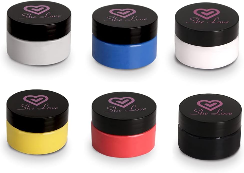 She Love Chalk Paste for Silk Screen Stencils, 6 Bottles Screen Printing Stencil Paste Set, Chalk Paint for Painting on Wood Chalk Art Paste