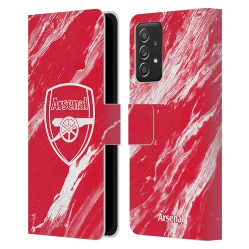 Étui Arsenal FC en cuir pour Samsung A53 5G protection portefeuille marbre