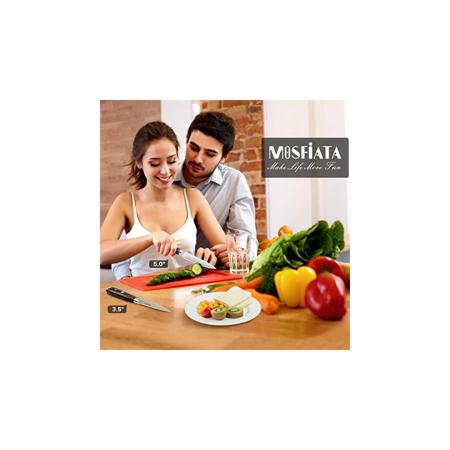 MOSFiATA-5-Chef-Knife-and-35-Fruit-Knife-Set-with-Knife-Sheath-German-High-Carbon-Stainless-Steel-EN4116-with-Micarta-Handle-and-Gift-Box-for-Vegetable-and-Fruit-Cutting MOSFiATA 5” Chef Knife and 3.5" Fruit Knife Set with Knife Sheath, German High Carbon Stainless Steel EN.4116 with Micarta Handle and Gift Box for Vegetable and Fruit Cutting