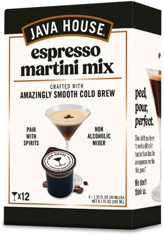 Cold Brew Espresso Martini Peel and Pour Pods – Premium 100% Arabica Cold Brew Concentrate – Smooth Coffee With French Vanilla Notes – 6 pack (Makes 12 Cocktails)