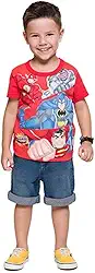 Camiseta Infantil Menino Liga da Justiça Brandili-1