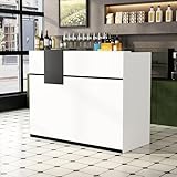 Finalmente trovato il bancone ideale: la dimensione perfetta di 140 x 60 x 110 cm, adatto per quasi ogni luogo pubblico, parrucchieri, saloni di bellezza, cliniche, supermercati, caffè, bar, ristoranti, reception aziendali, hall dell'hotel. Ovunque ne hai bisogno, questo bancone della reception è adatto.
