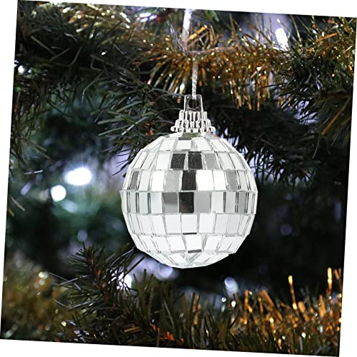 6 piezas de bolas espejadas para colgar, reflectantes, para bodas, árbol de Navidad y eventos disco miniatura 2