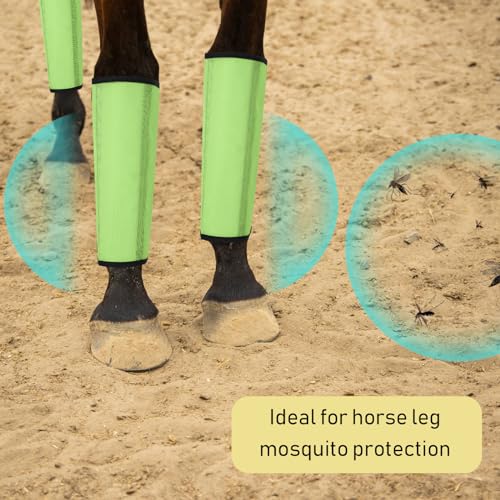 Image of Jexine Set of 8 Mesh Fly Boots for Horse Loose Fitting Non Slip Breathable Horse Fly Leggings Protective Reduces Stress Leg Fatigue Wraps for Preventing Flies Mosquitoes Bite