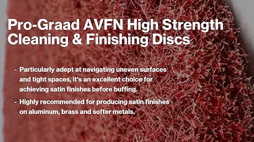 Image of 4 Pack 8 inch x 1 /2 inch Very Fine (AVFN) High Strength Non-Woven Buffing, Blending, Cleaning, Light Deburring & Finishing Discs, 00672, Pack of 4