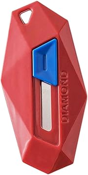 TEEKU Utility Retractable Opening Tool School Pocket Function Portable Cutting Students Cardboard Craft Cartons Letter Practical Box Cutter Household Kitchen Items (Red, One Size)
