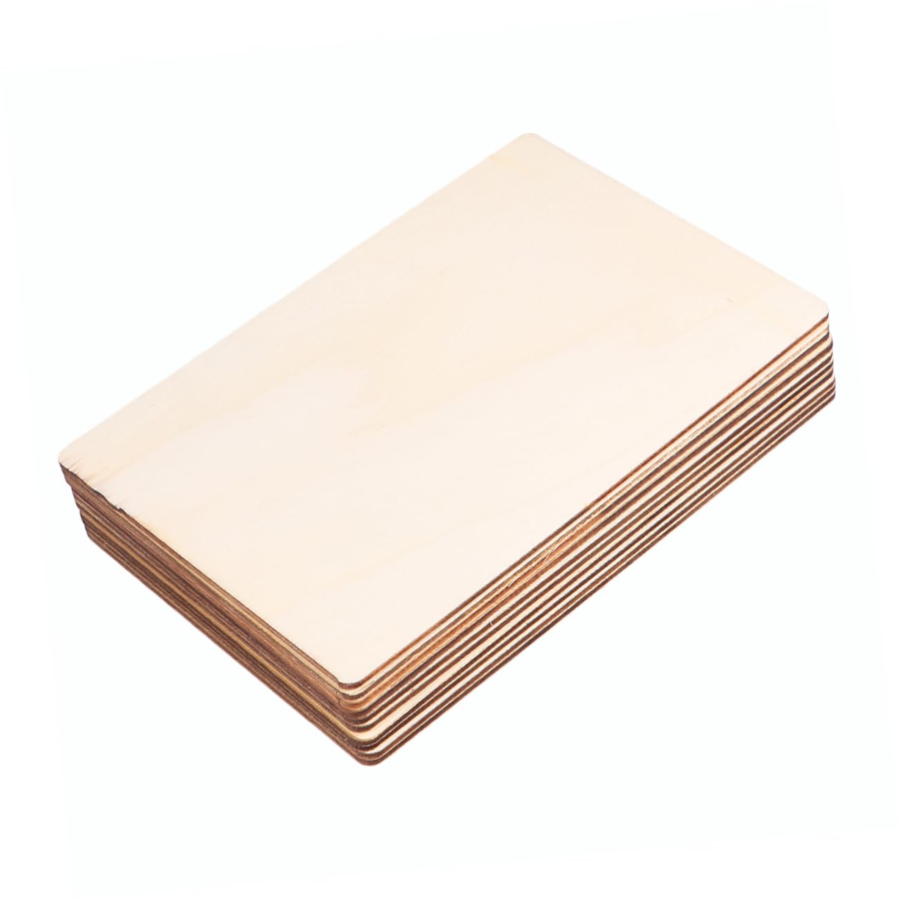 SHINEOFI Rodajas de Madera para Pintar DIY 50 Piezas Rectangulares 10x15 Cm para Niños Creativos Manualidades Infantiles Uso Escolar y Actividades Familiares