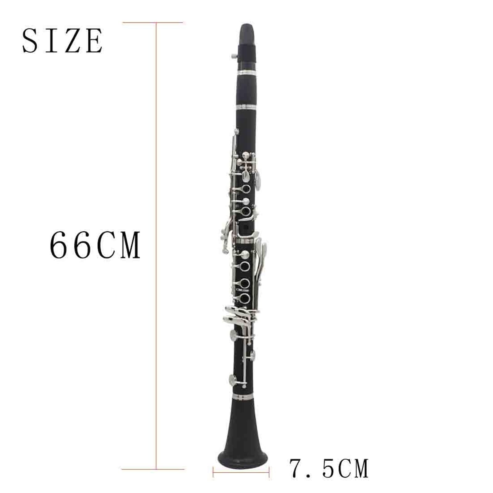 Clarinete En Si Bemol Cuerpo De Baquelita 17 Teclas Instrumento Para Principiantes Y Adultos Instrumento Musical Clarinete Para Adultos