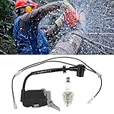 Juego de bujías de encendido de bobina de encendido de motosierra eléctrica de alta calidad, rendimiento estable y confiable, alta seguridad.