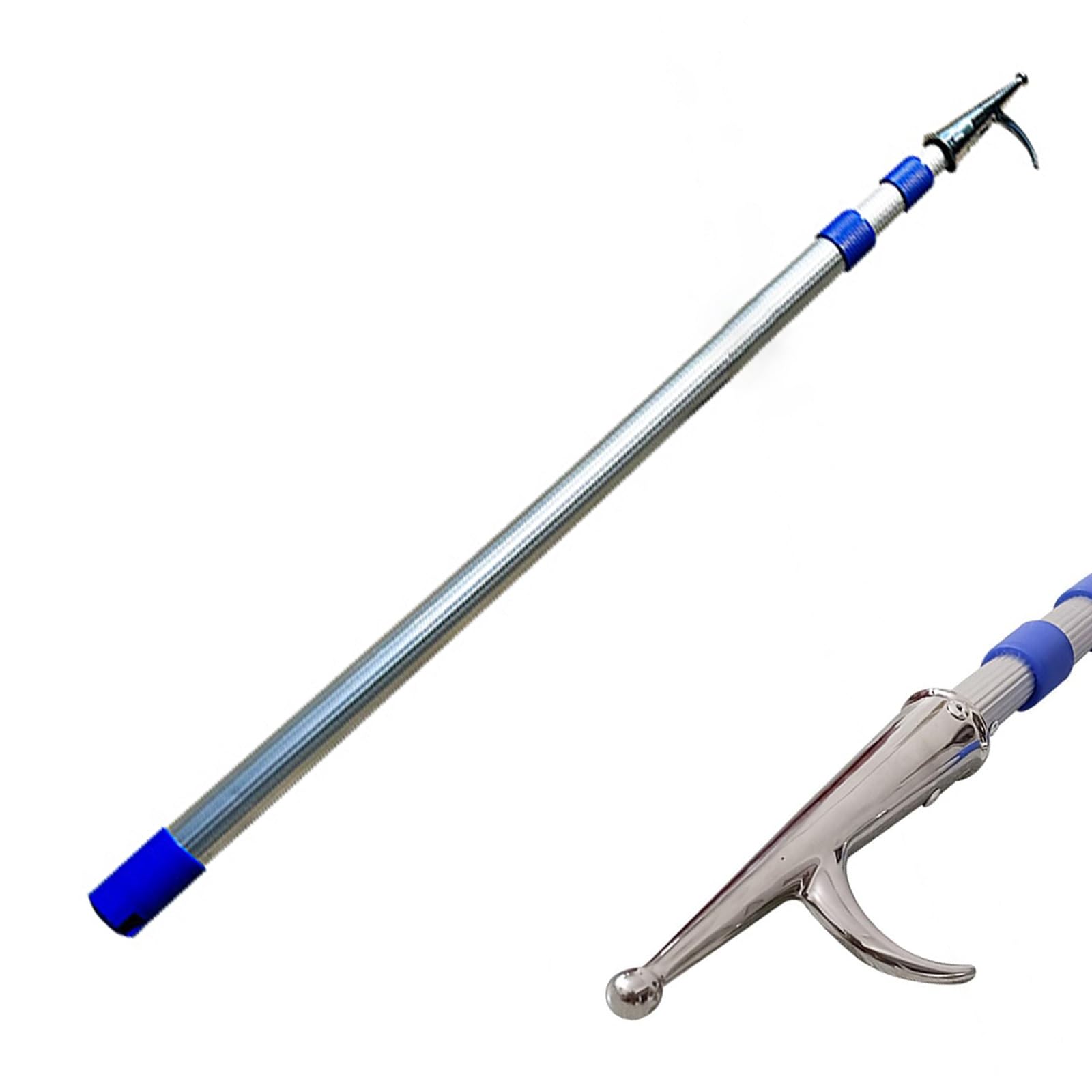 GHHVFEC Emergency Rescue Pole, Aluminum Telescopic Safety Hook for Pool and Boat Equipment, Adjustable Length 2-6M